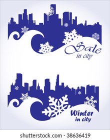  in city. Vector.