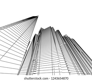 city vector 3d illustration