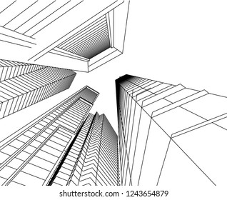 city vector 3d illustration