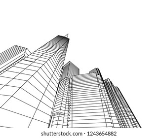 city vector 3d illustration