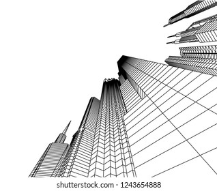 city vector 3d illustration