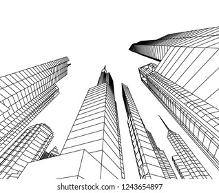 city vector 3d illustration