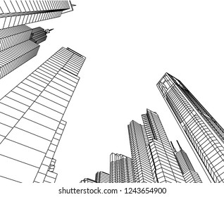 city vector 3d illustration