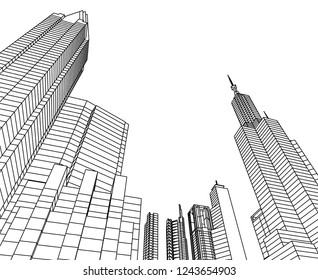 city vector 3d illustration