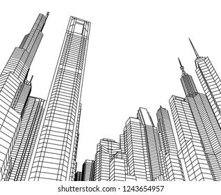 city vector 3d illustration