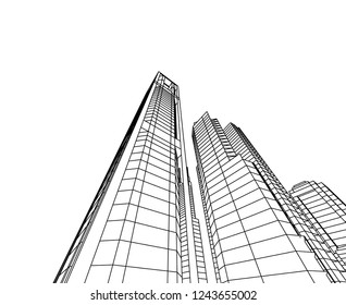 city vector 3d illustration