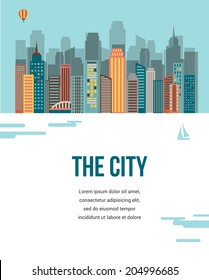 The City - vector background with buildings