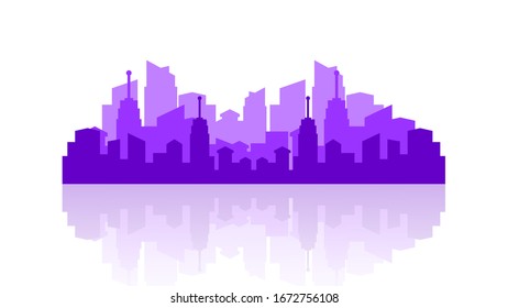 City Vector Background Skyline Design