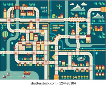 City Vector Background,info Graphic,