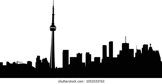 city, vector icon, background, black and white silhouette