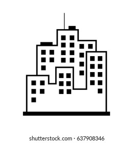 City vector icon on white background
