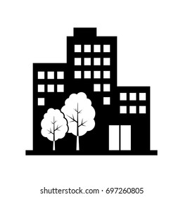 City vector icon on white background