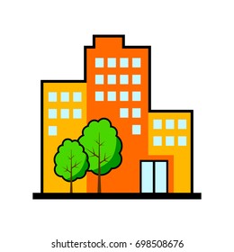 City vector icon on white background