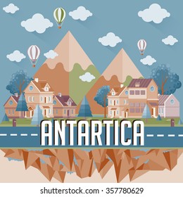 City vector illustration - ANTARTICA