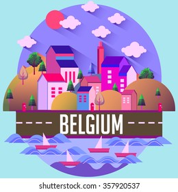 City vector illustration - BELGIUM