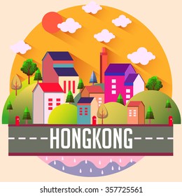 City vector illustration - HONGKONG