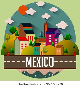 City vector illustration - MEXICO