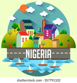 City vector illustration - NIGERIA