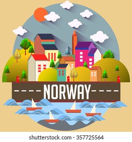 City vector illustration - NORWAY