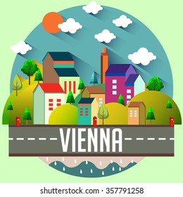 City vector illustration - VIENNA