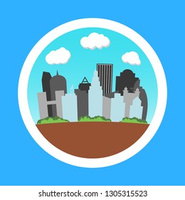 city vector image 