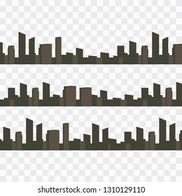 City vector panorama. Cityscape architecture background. Urban set panorama cities