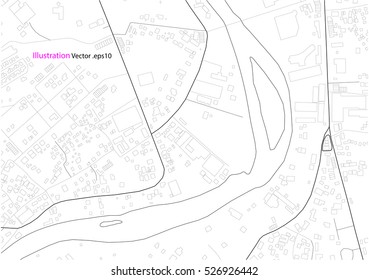 city view, architecture drawing, map abstract, illustration vector