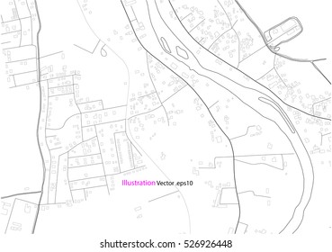 city view, architecture drawing, map abstract, illustration vector