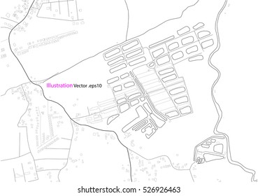 city view, architecture drawing, map abstract, illustration vector