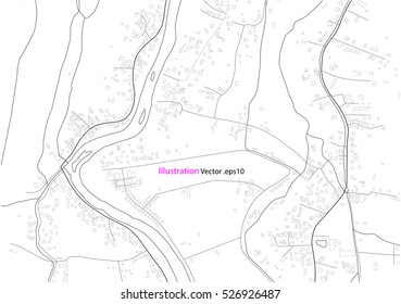 city view, architecture drawing, map abstract, illustration vector