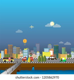 City view illustration