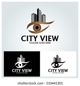City View logo design template ,Building logo design concept ,Vector illustration