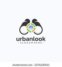 City view logo design vector. Travel destination symbol template.