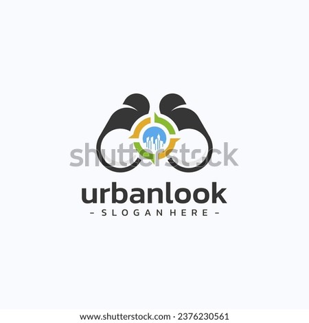 City view logo design vector. Travel destination symbol template.