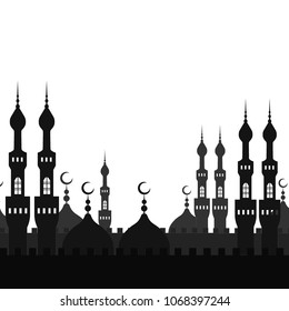 City View Mosques Dark Mosque On Stock Vector (Royalty Free) 1068397244 ...