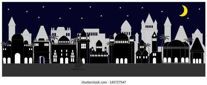 city view at night