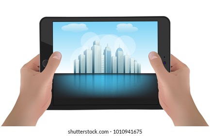 City View On Mobile Device