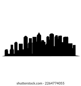 city view silhouette vector illustration