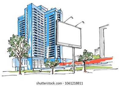City view sketch