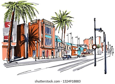 City view sketch