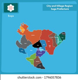City and village Region Saga Prefecture Japan Country