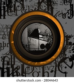 City walls composition with grunge letters.