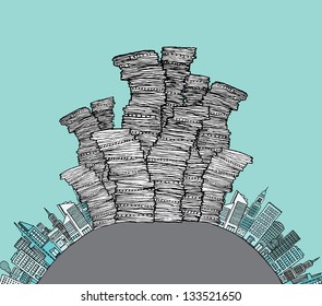 City waste / Garbage skyline