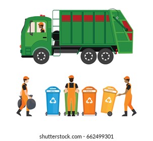 1,218 Waste management truck Stock Vectors, Images & Vector Art ...