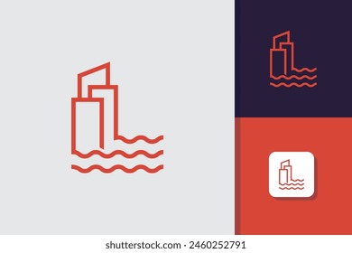 City water logo design vector template