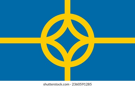 City West Plains flag vector illustration isolated on background. Town in Missouri State. USA city symbol. United States of America city emblem. West Plains town banner USA.