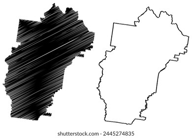 City of Whittlesea (Commonwealth of Australia, Victoria state, Vic) map vector illustration, scribble sketch Whittlesea map