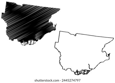 City of Wyndham (Commonwealth of Australia, Victoria state, Vic) map vector illustration, scribble sketch Wyndham map