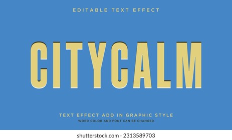 Texto de calma de la cita estilo fresco efecto de texto editable