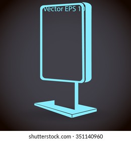 citylight advertising in the city vector illustration